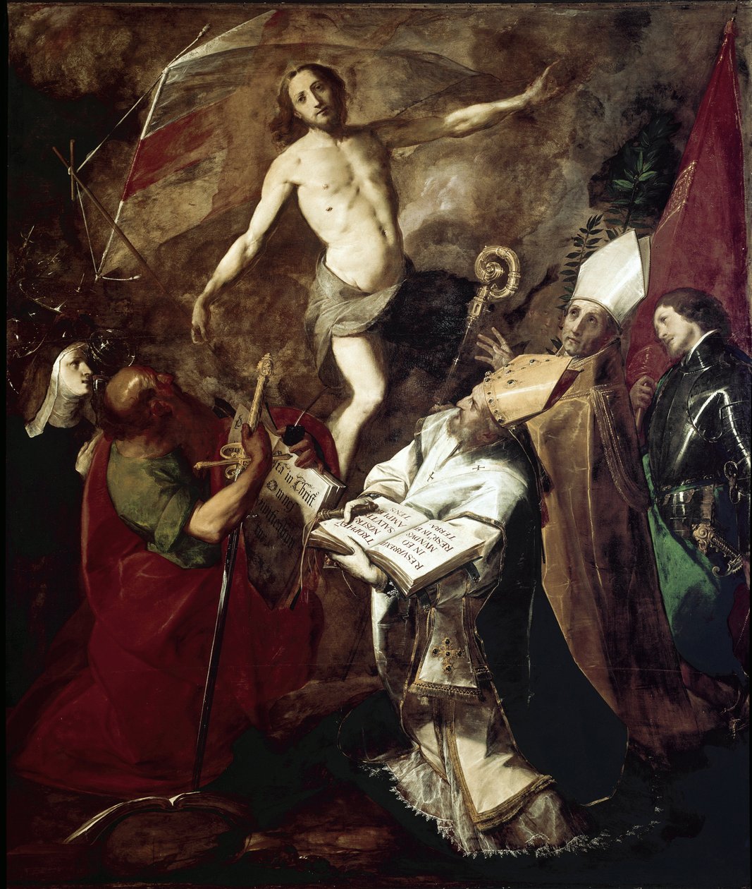 Azizlerle diriliş (tuval üzerine yağlı boya by Giovanni Battista  Crespi