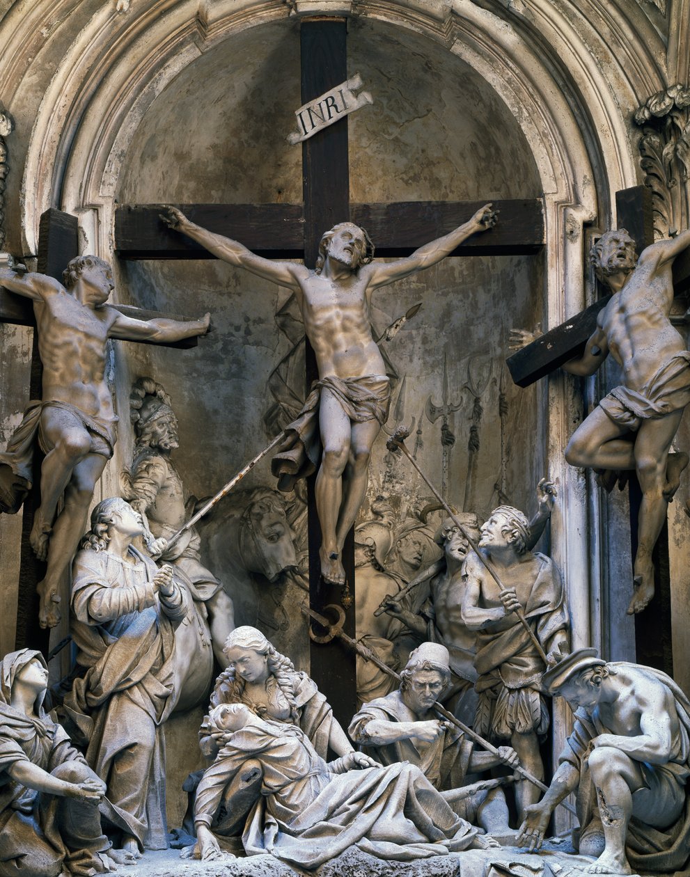 Tutku, Giovanni Battista Barberini (1625-1691 dolaylarında), 1339-1345, St. Augustine Kilisesi, Cremona, İtalya tarafından heykel grubu by Giovanni Battista Barberini