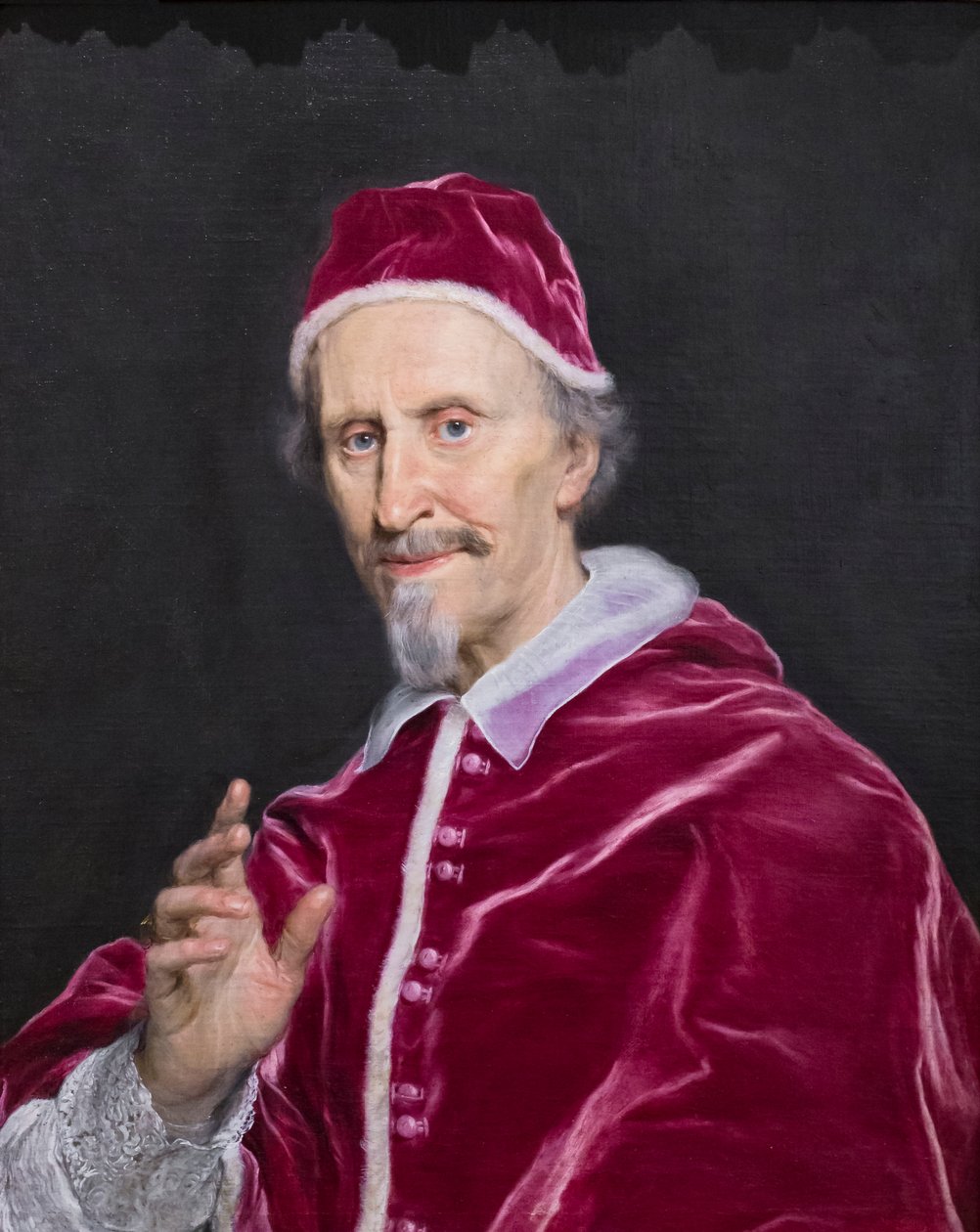 Clement IX Rospigliosi'nin kutsamadaki portresi by Giovanni Battista (1639 1709) Gaulli
