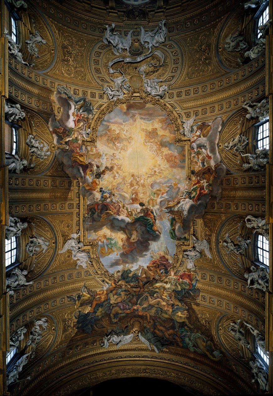 Giovan Battista Gaulli Baciccia (1639-1709) Roma, Chiesa del Gesu (Gesu Kilisesi veya İsa