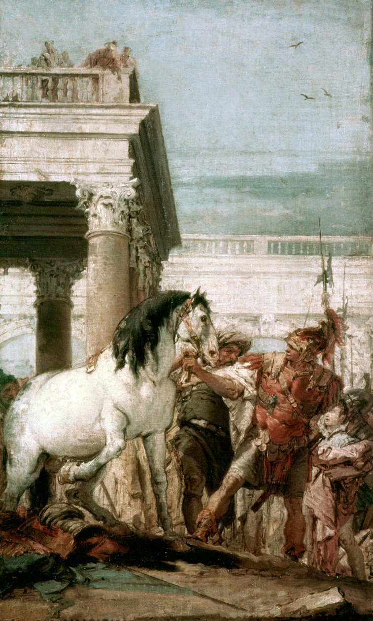Büyük İskender ve atı Bucephala by Giovanni Battista (1696 1770) Tiepolo