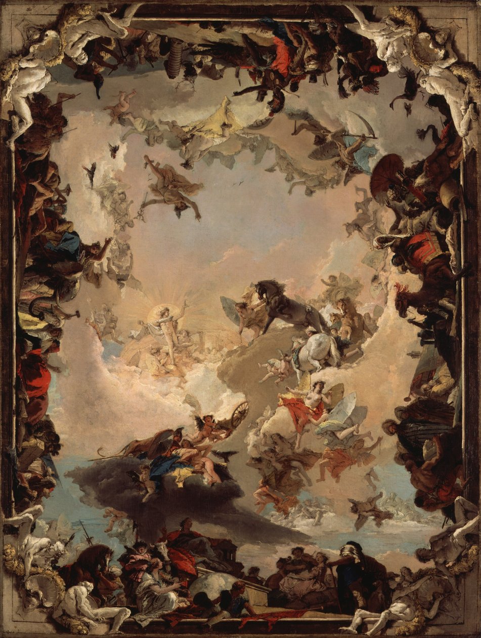 Gezegenler ve Kıtalar Alegorisi by Giovanni Battista Tiepolo