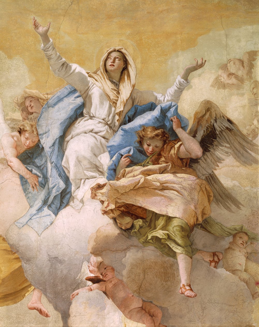 Varsayım, Giovanni Battista Tiepolo (1696-1770), fresk, Detay, Saflığın Hitabeti, Udine by Giovanni Battista Tiepolo