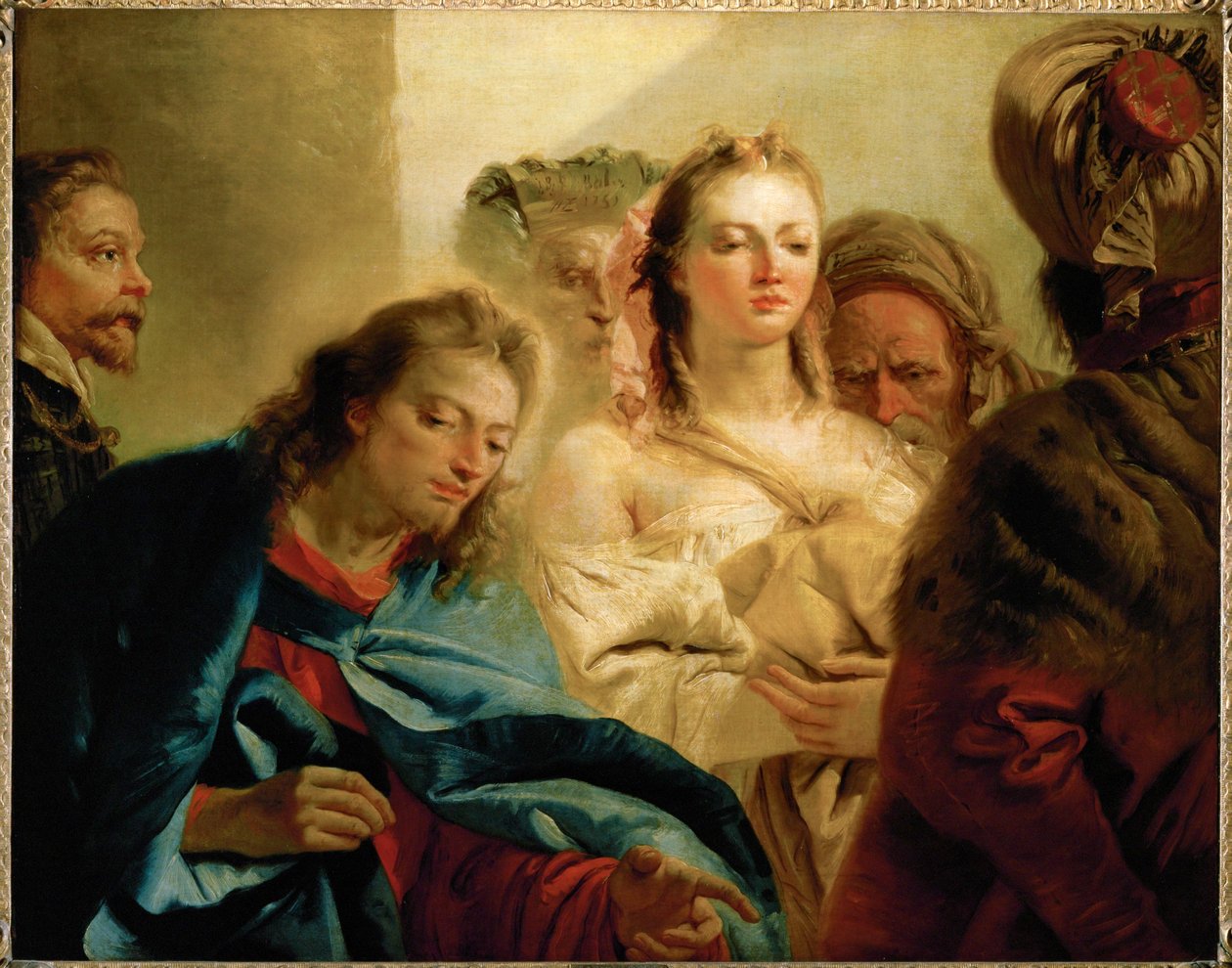 İsa ve Zina Yapan Kadın ... by Giovanni Battista (1696-1770) Tiepolo