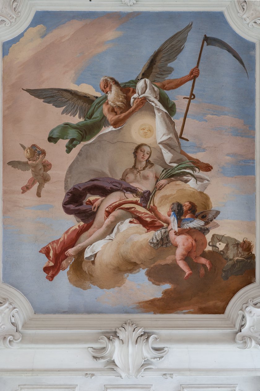 Zaman gerçeği keşfeder by Giovanni Battista Tiepolo