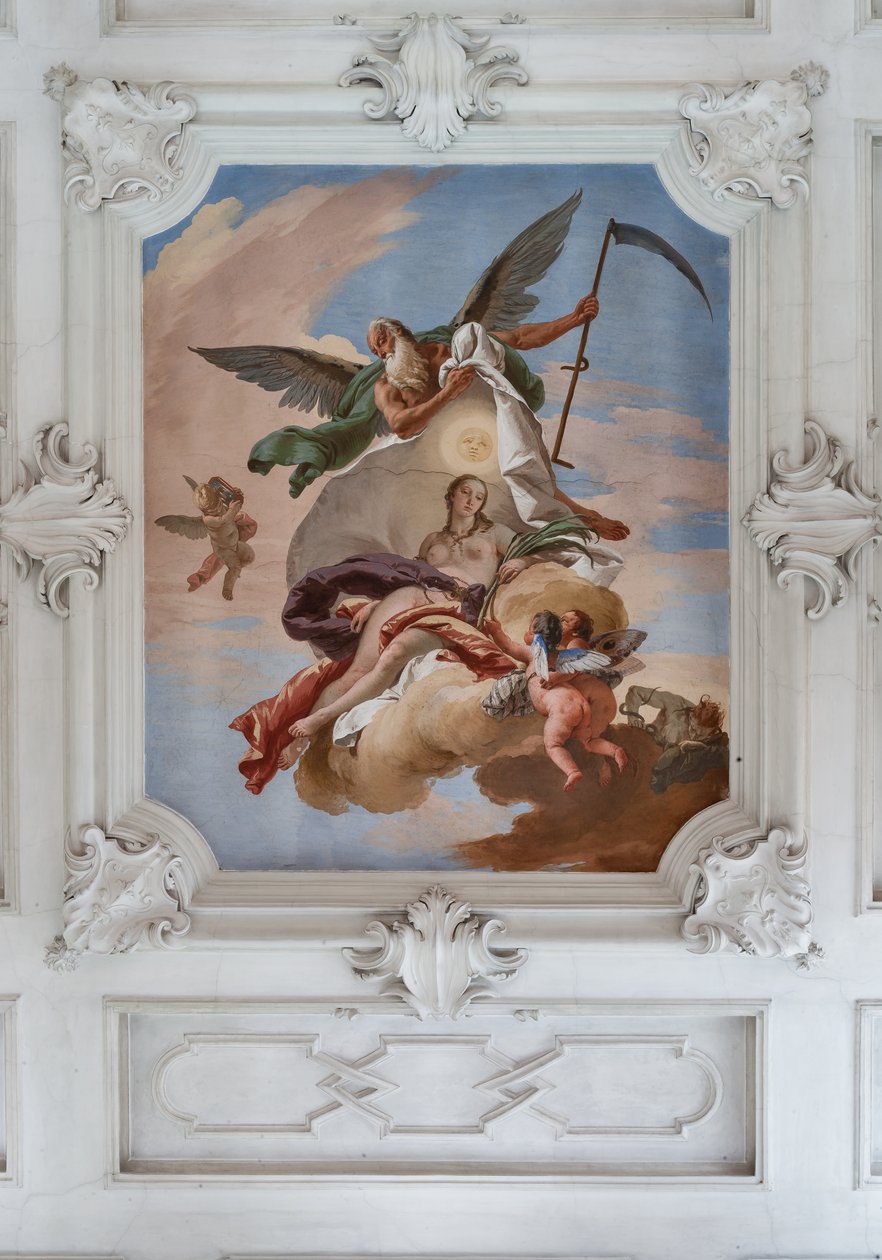 Zaman gerçeği keşfeder by Giovanni Battista Tiepolo