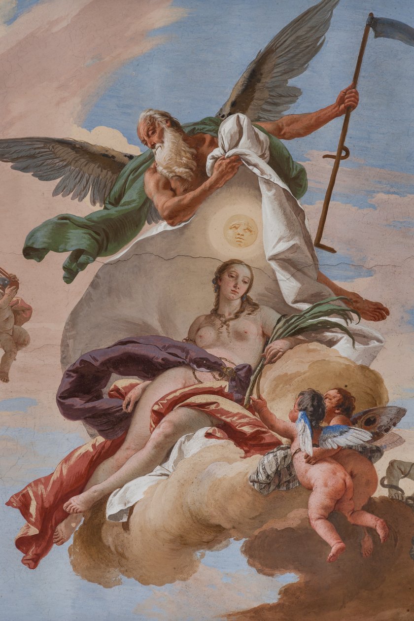 Zaman gerçeği keşfeder by Giovanni Battista Tiepolo