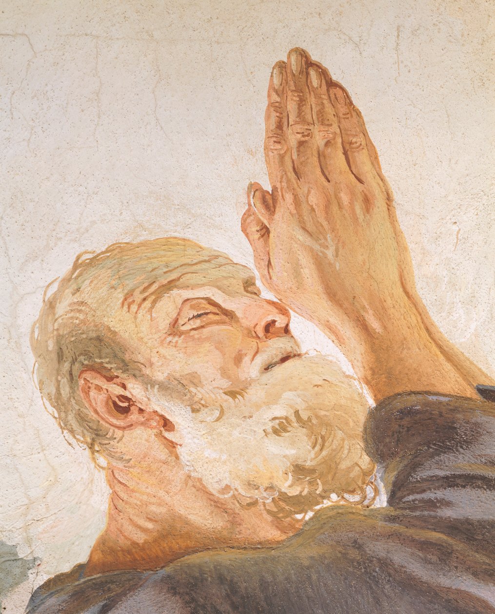 İbrahim ve melekler, Giambattista Tiepolo (1696-1770), fresk, Detay, Başpiskopos Sarayı, Udine by Giovanni Battista Tiepolo