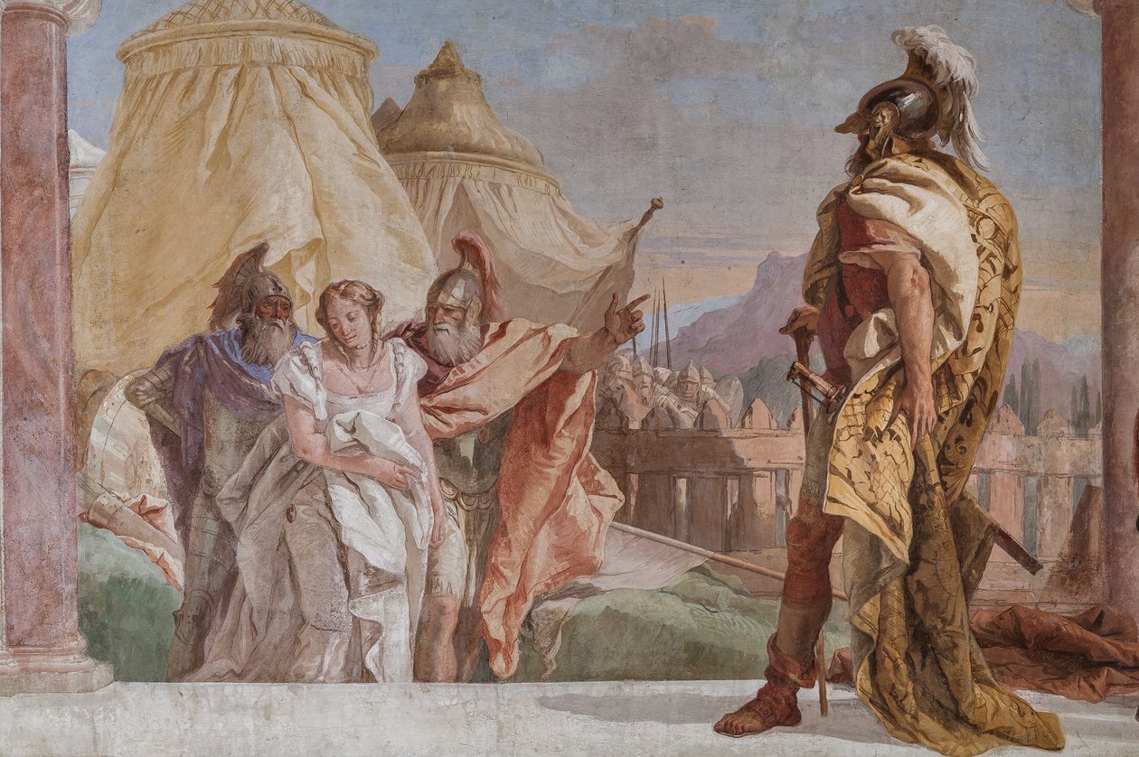 Eurybates ve Talthybius, Briseis'i Agamemnon'a götürüyor (detay) by Giovanni Battista Tiepolo