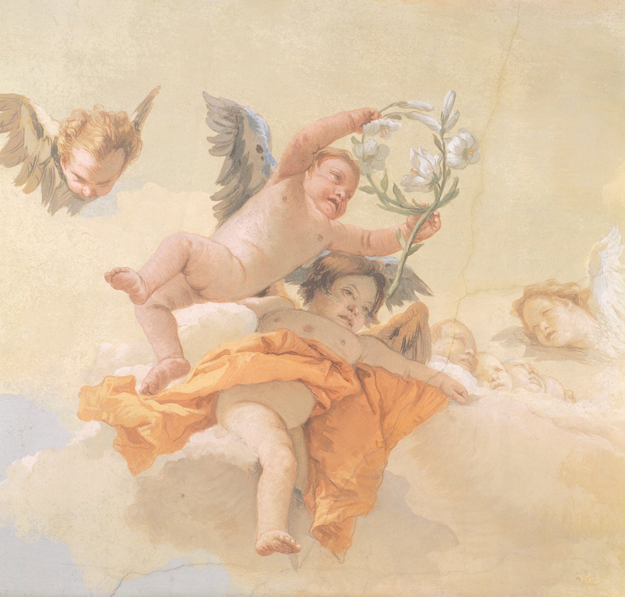 Meleklerin Zaferi, Giovanni Battista Tiepolo (1696-1770), fresk, Detay, Saflığın Hitabeti, Udine by Giovanni Battista Tiepolo