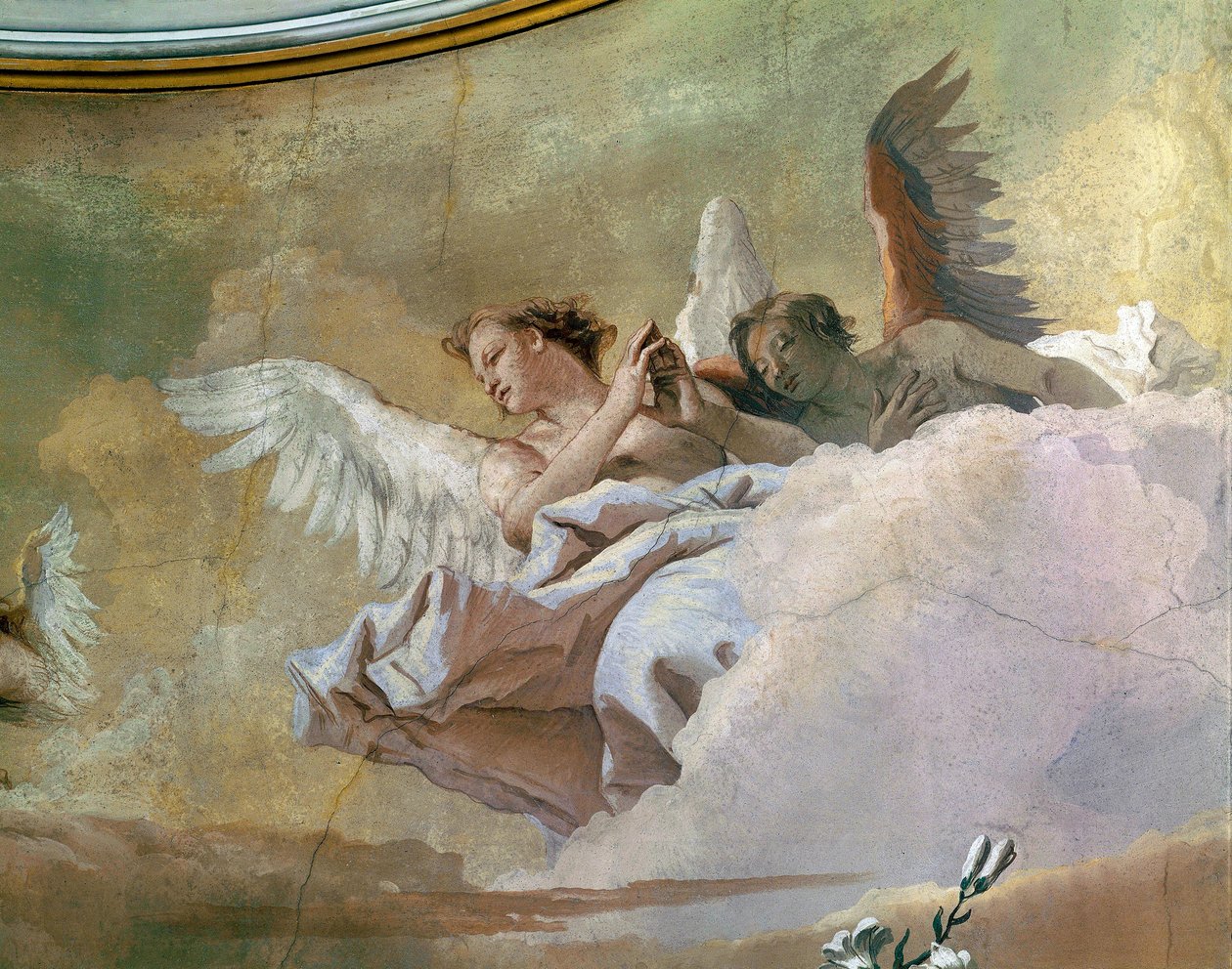 Meleklerin Zaferi, Giovanni Battista Tiepolo (1696-1770), fresk, Detay, Saflığın Hitabeti, Udine by Giovanni Battista Tiepolo