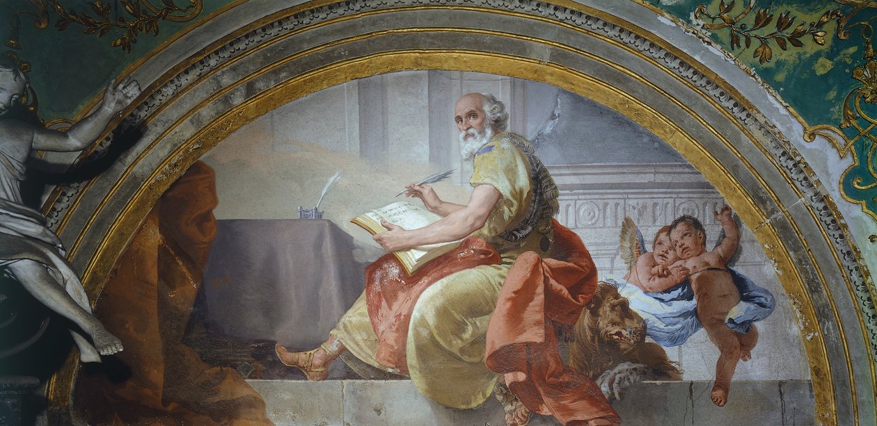 İtalya, Bergamo, Colleoni Şapeli, St Mark Evangelist by Giovanni Battista Tiepolo