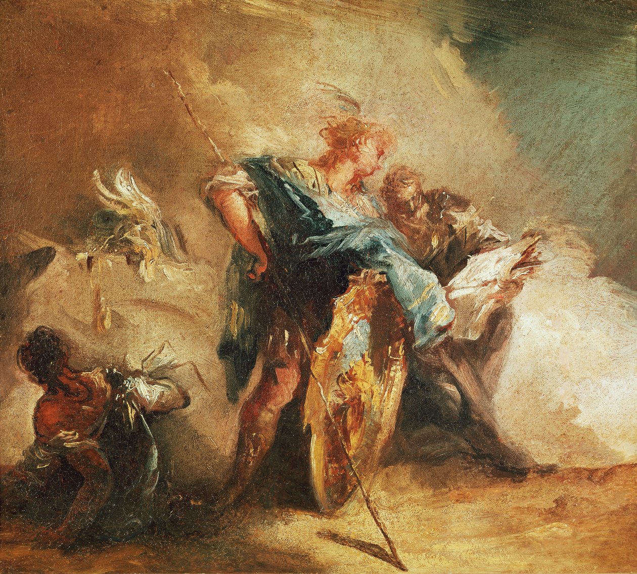 Minerva Dikte Yasaları by Giovanni Battista Tiepolo