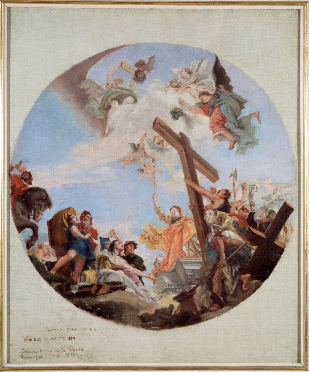 Gerçek haçın bulunması (tuval üzerine yağlı boya, c. 1743) by Giovanni Battista Tiepolo