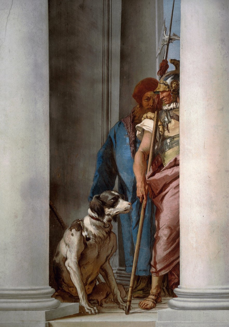 Ulysses ve köpeği Argus by Giovanni Battista Tiepolo