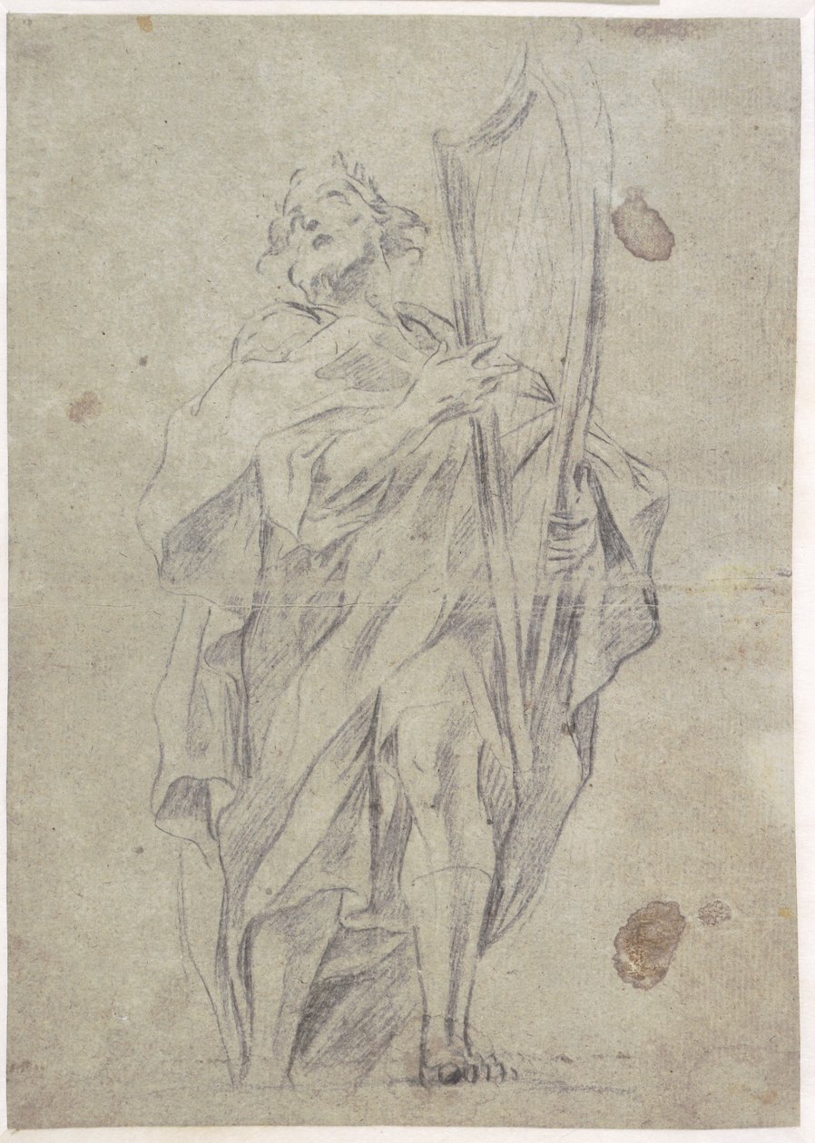 Onun arp ile Kral David by Giovanni Battista Beinaschi