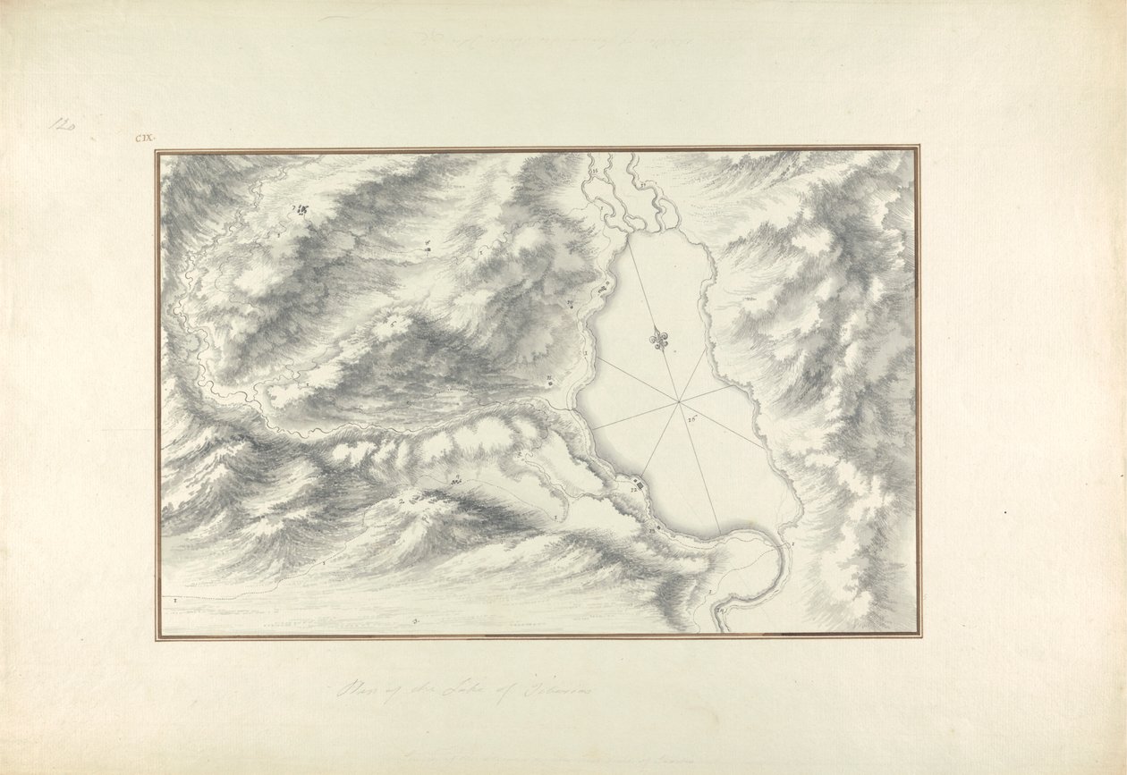 Tiberya Gölü Planı by Giovanni Battista Borra