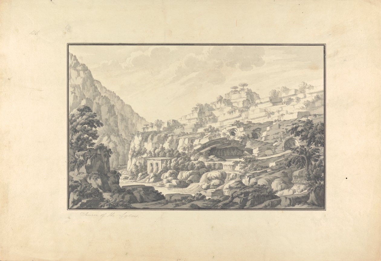 Lycus Nehri Kaynağının Görünümü (Nahr el-Kelb) by Giovanni Battista Borra