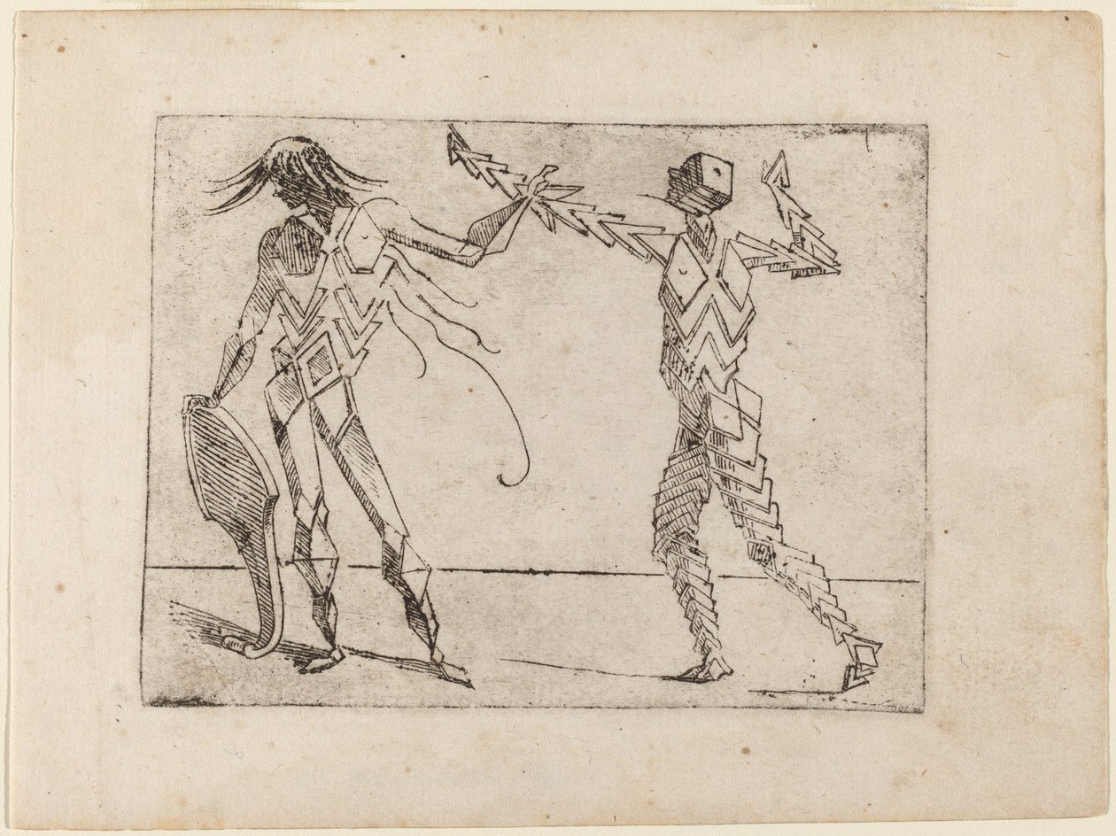 "Bizzarie di çeşitli Figürler"den by Giovanni Battista Bracelli