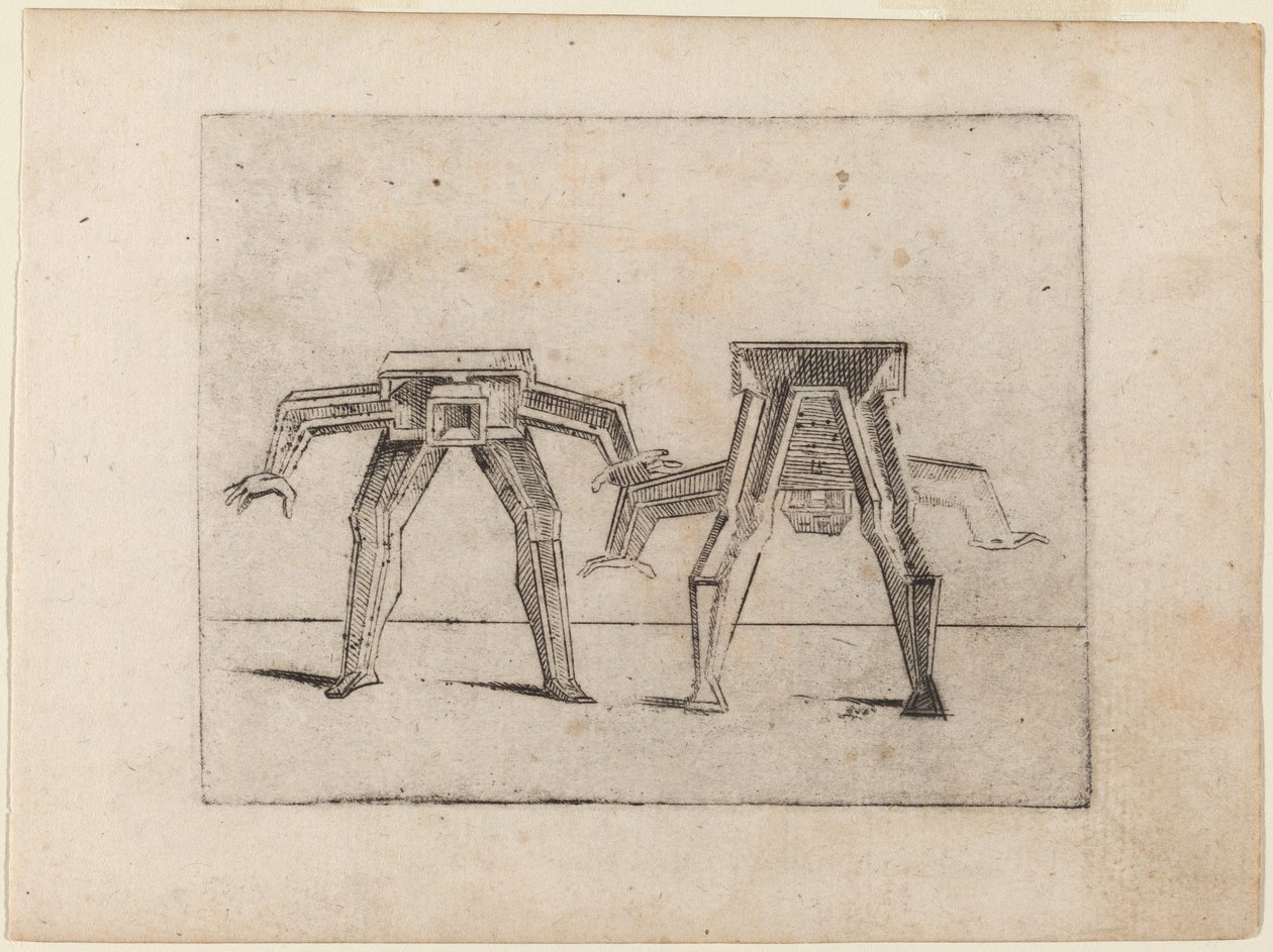 "Bizzarie di çeşitli Figürler"den by Giovanni Battista Bracelli