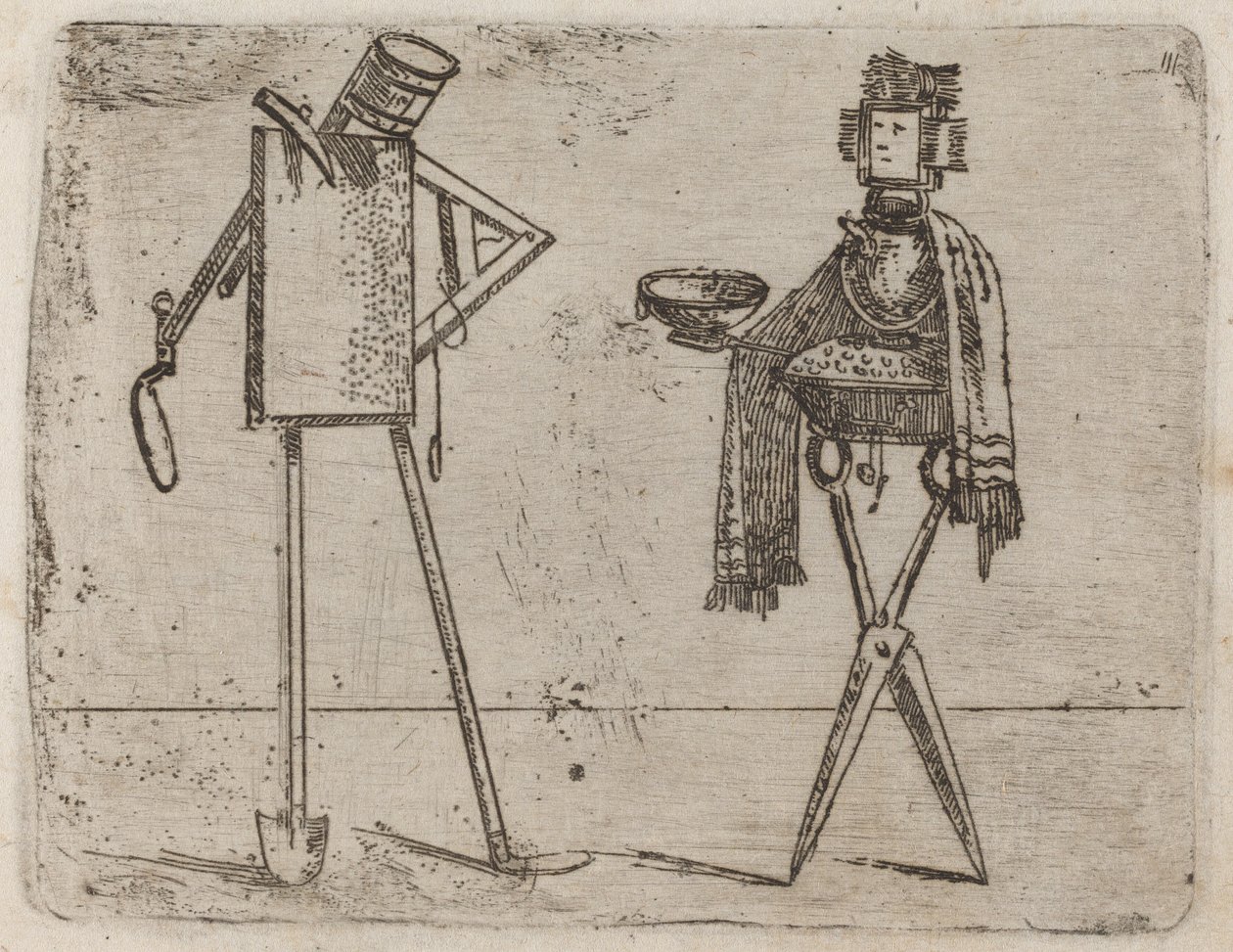 "Bizzarie di çeşitli Figürler"den by Giovanni Battista Bracelli