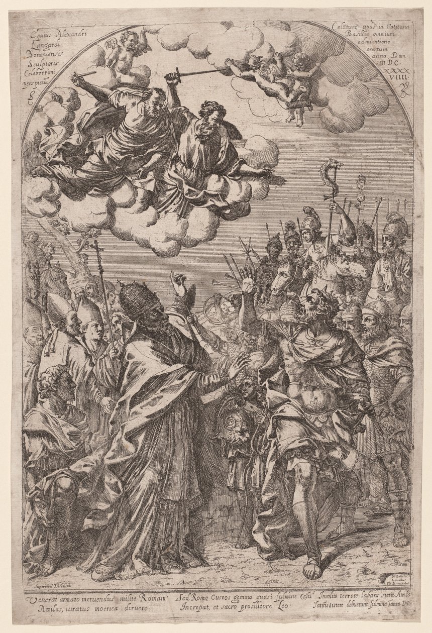 Atilla Roma Kapılarında by Giovanni Battista Bracelli, after Alessandro Algardi