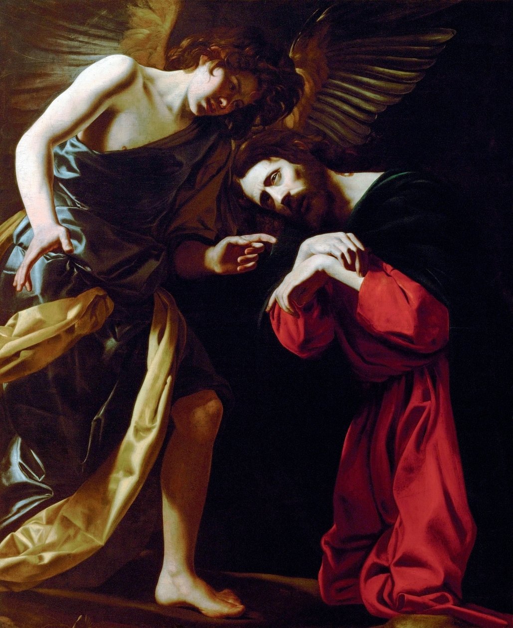 "Zeytin Dağındaki İsa" (Zeytin Dağındaki İsa) Tablo Giovanni Battista Caracciolo (1578-1635) yaklaşık 1615 - Tuval üzerine yağlı boya Dim 148x124 cm Sanat Tarihi Müzesi, Viyana by Giovanni Battista Caracciolo