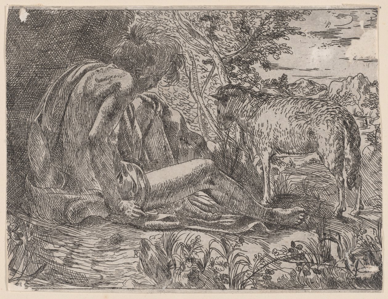 Bir kuzu ile Vaftizci Yahya, 1600-35. by Giovanni Battista Caracciolo