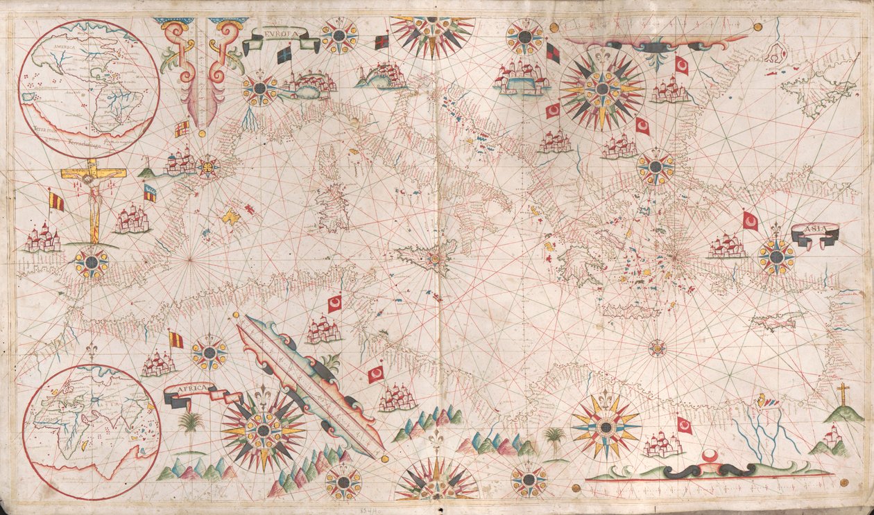 Amerika [kuzey ve güney] -- Avrupa, Asya, Afrika by Giovanni Battista Cavallini