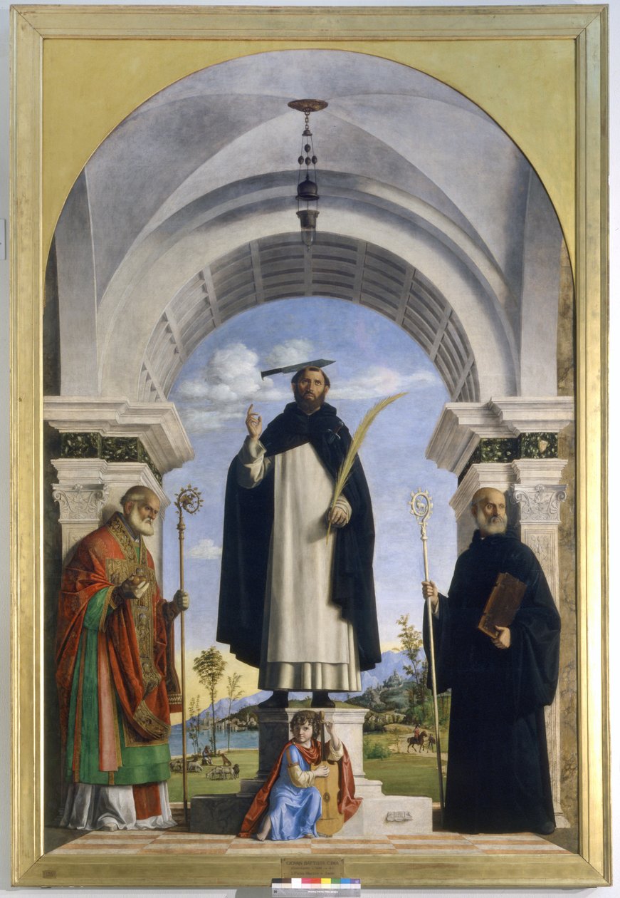 Aziz Nicholas ve Benedict ile Aziz Peter Şehit by Giovanni Battista Cima da Conegliano