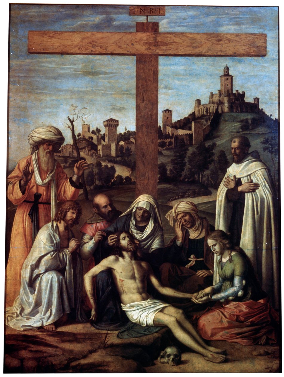 Bir Karmelit Keşiş ile Mesih Üzerine Ağıt, c1510. by Giovanni Battista Cima da Conegliano