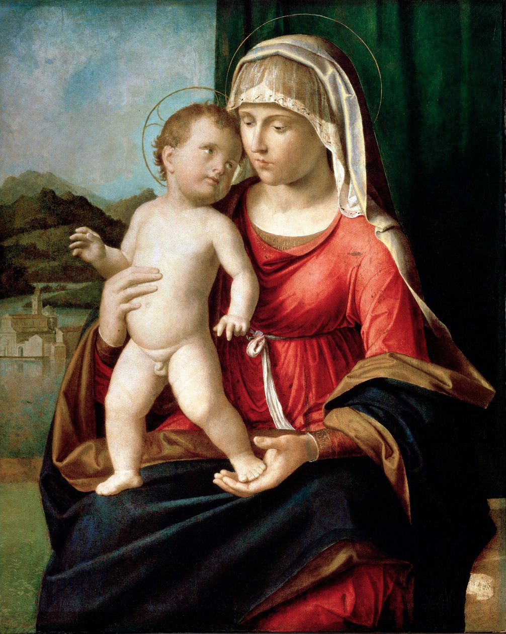 Bakire ve Çocuk, 1496 ile 1499 arasında. by Giovanni Battista Cima da Conegliano