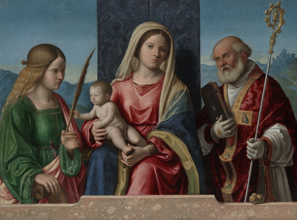 Aziz Catherine ve Nicholas ile Bakire ve Çocuk, 1510-17 by Giovanni Battista Cima da Conegliano