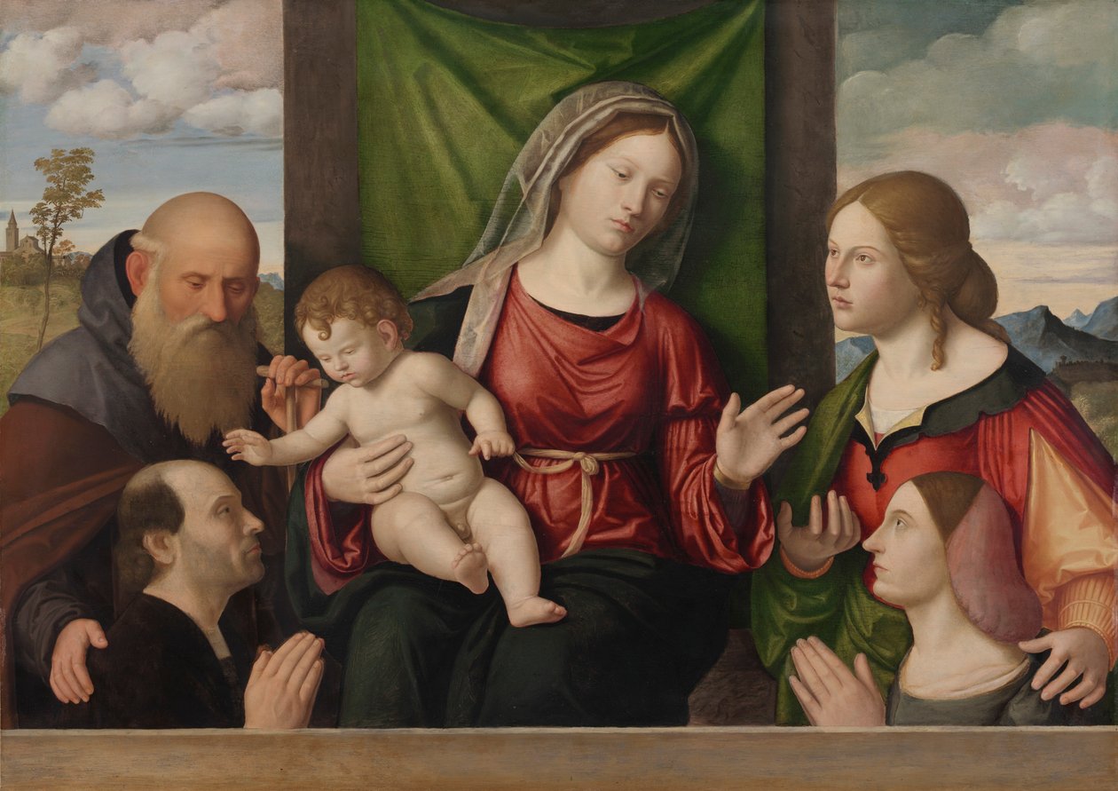 Azizler ve Bağışçılar ile Bakire ve Çocuk, c. 1515. by Giovanni Battista Cima da Conegliano