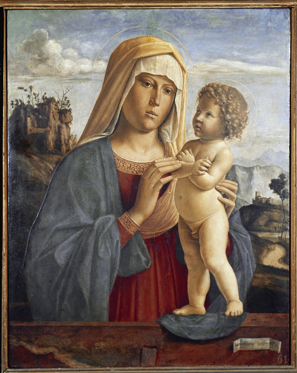 çocuklu bakire (yağlı odun by Giovanni Battista Cima da Conegliano