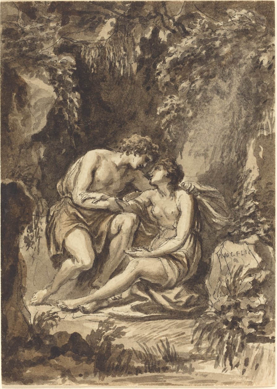 Angelica ve Medoro by Giovanni Battista Cipriani