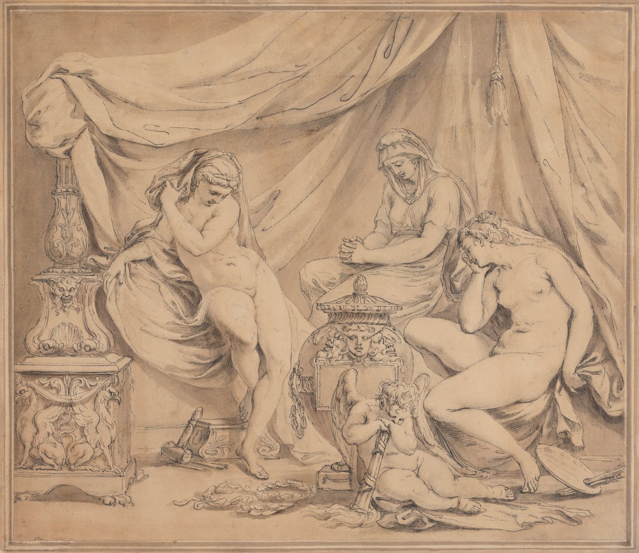 Michaelangelo'nun Anısına Bir Anıt Tasarımı by Giovanni Battista Cipriani