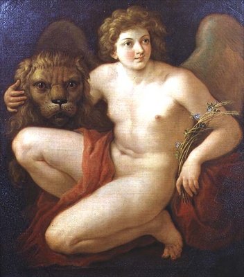 Barış, bir aslan başı tutan by Giovanni Battista Cipriani