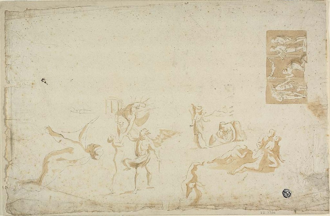 Mitolojik Konuların Eskizleri by Giovanni Battista Cipriani