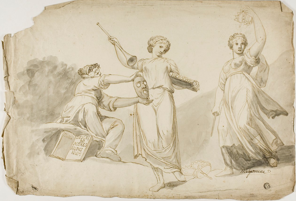 Thalia, Clio ve Melpomene by Giovanni Battista Cipriani