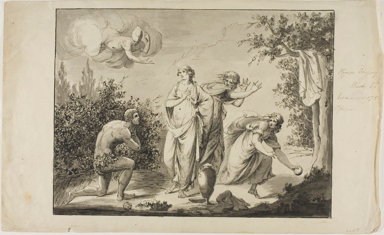 Ulysses ve Nausicaa by Giovanni Battista Cipriani