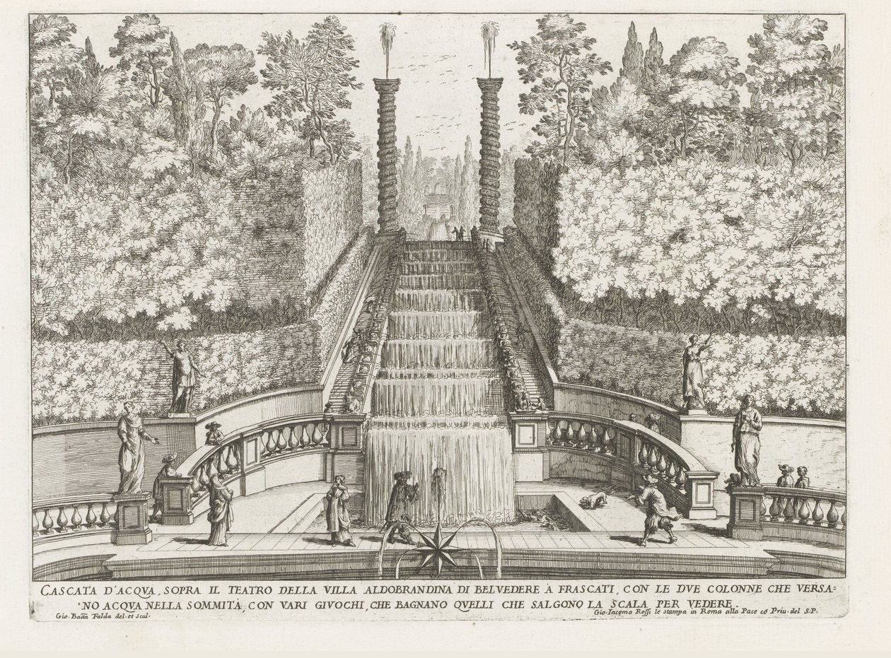 de tuinen van de Villa Aldobrandini te Frascati