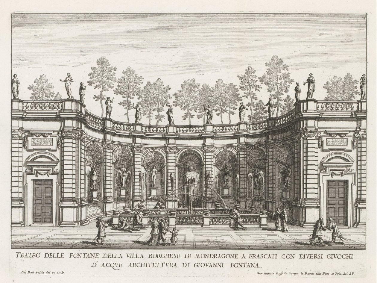 Fontein in de tuinen van de Villa Mondragone te Frascati Frascati