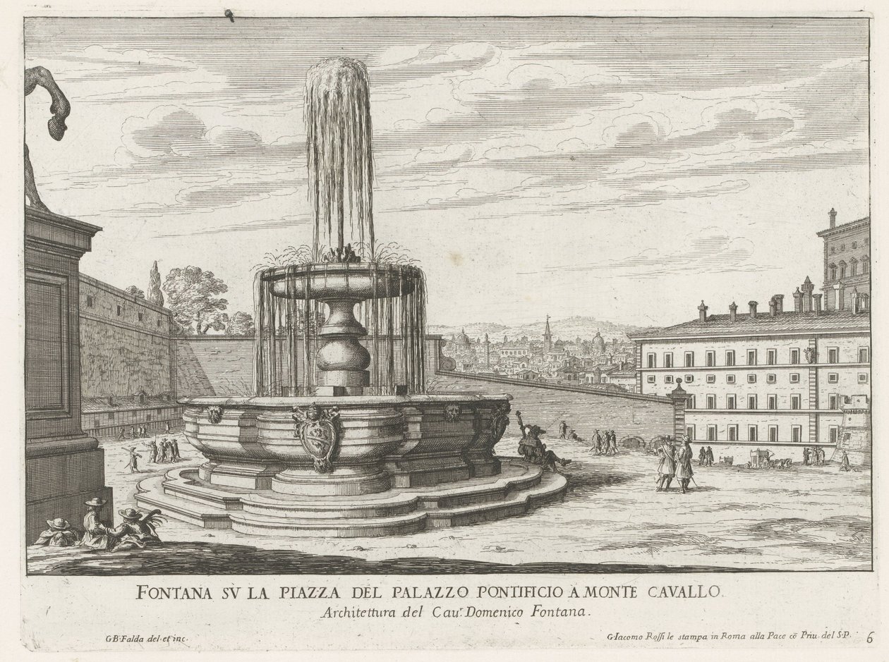 Fontein op Piazza del Quirinale te Roma Monte Cavallo