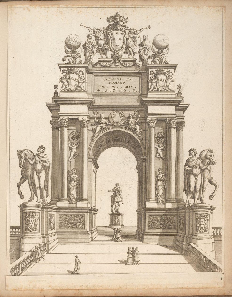 Papa Clement X onuruna Zafer Takı by Giovanni Battista Falda
