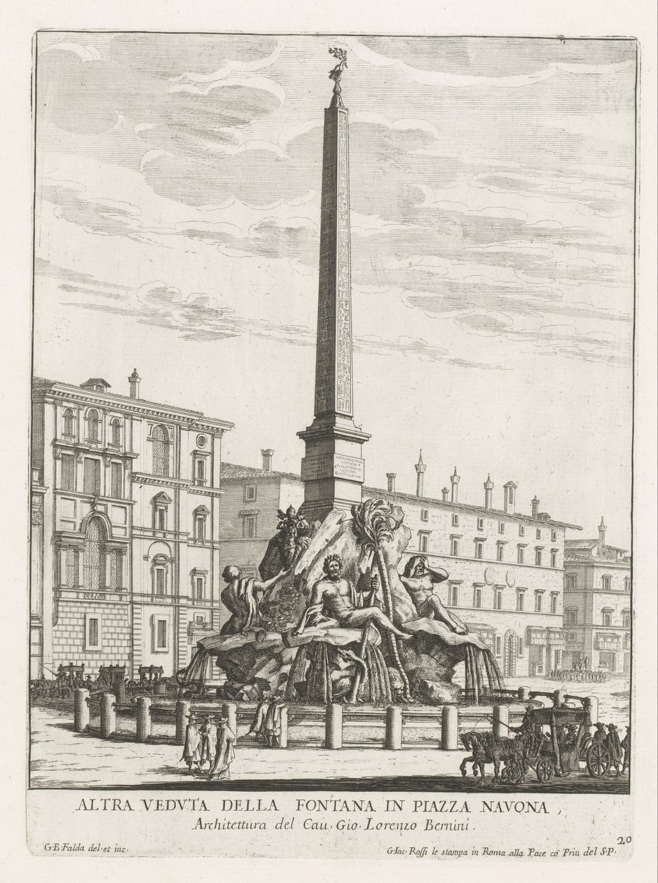 Vierstromenfontein op Piazza Navona te Roma Piazza Navona