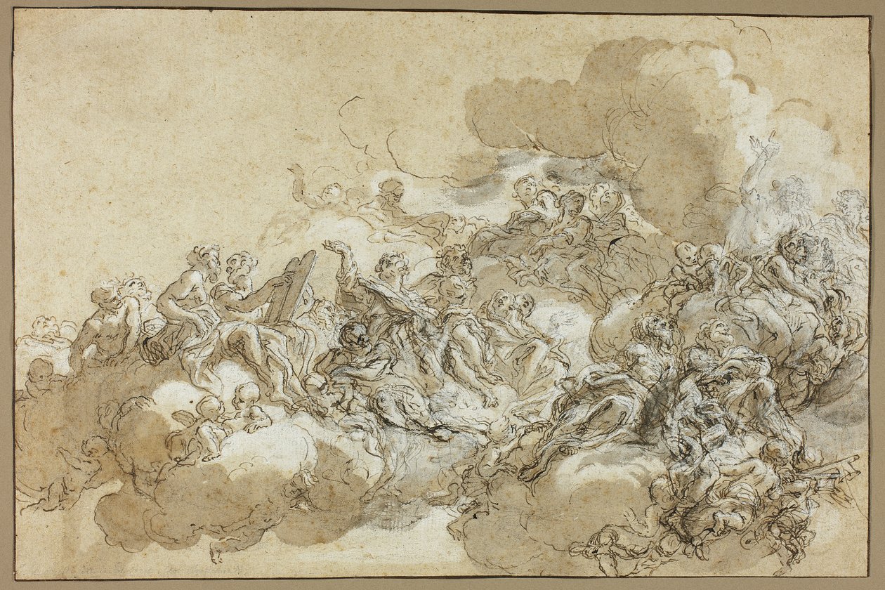Agnes Varsayımının Detay Çalışması by Giovanni Battista Gaulli