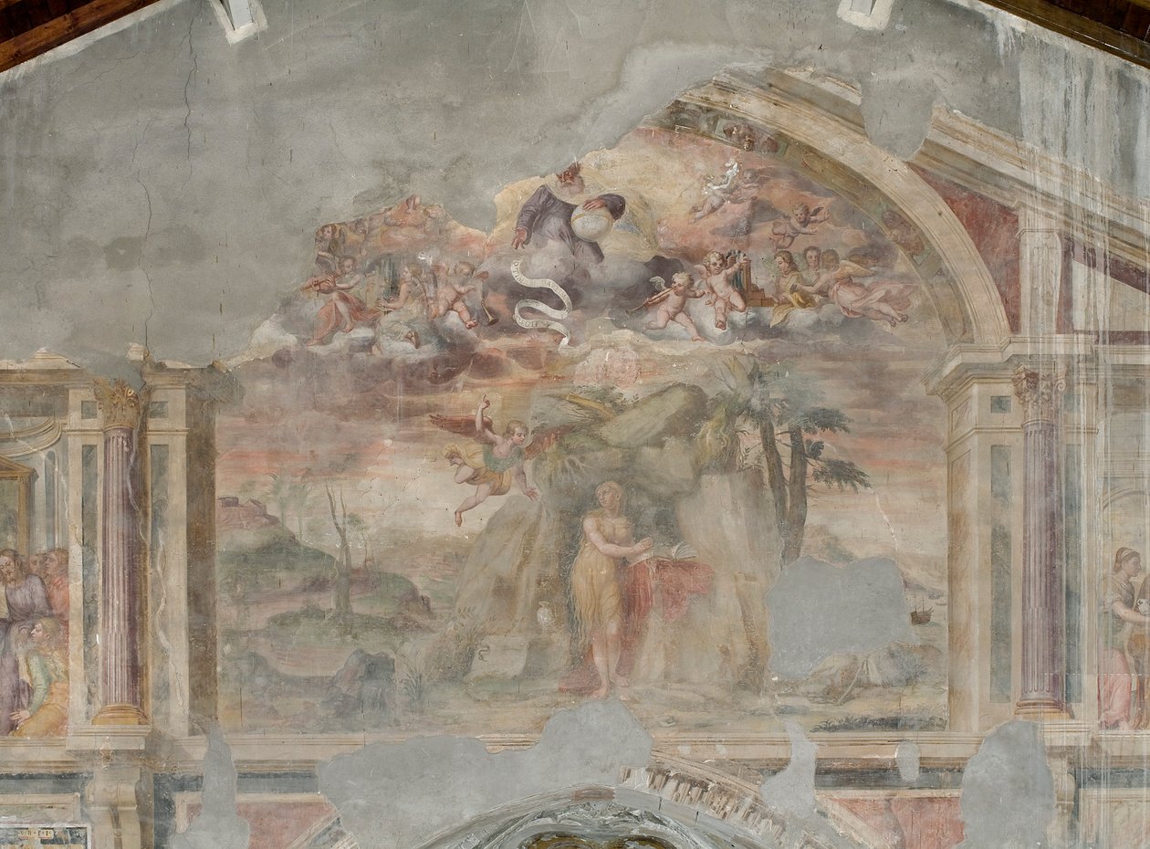 Mecdelli Meryem Çölde, detay 3496121 (fresk) by Giovanni Battista Guerinoni