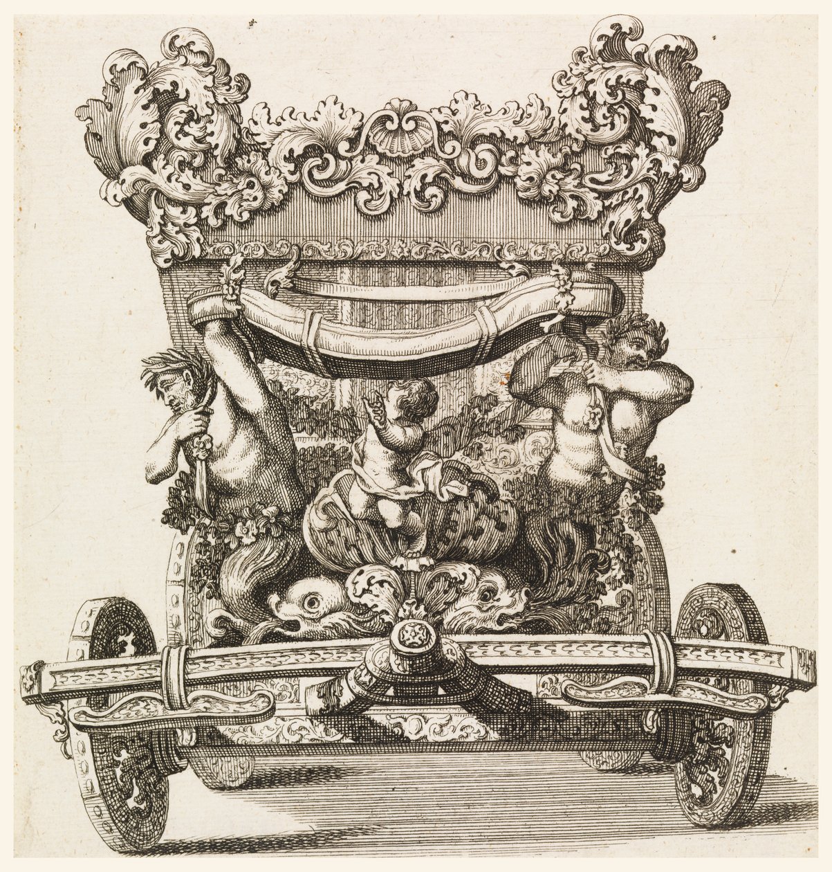 İlk Arabanın Önden Görünümü (1686, Lord Castlemaine, Andrea Cornelly, Ciro Ferri'den sonra, 1687-1700) by Giovanni Battista Lenardi