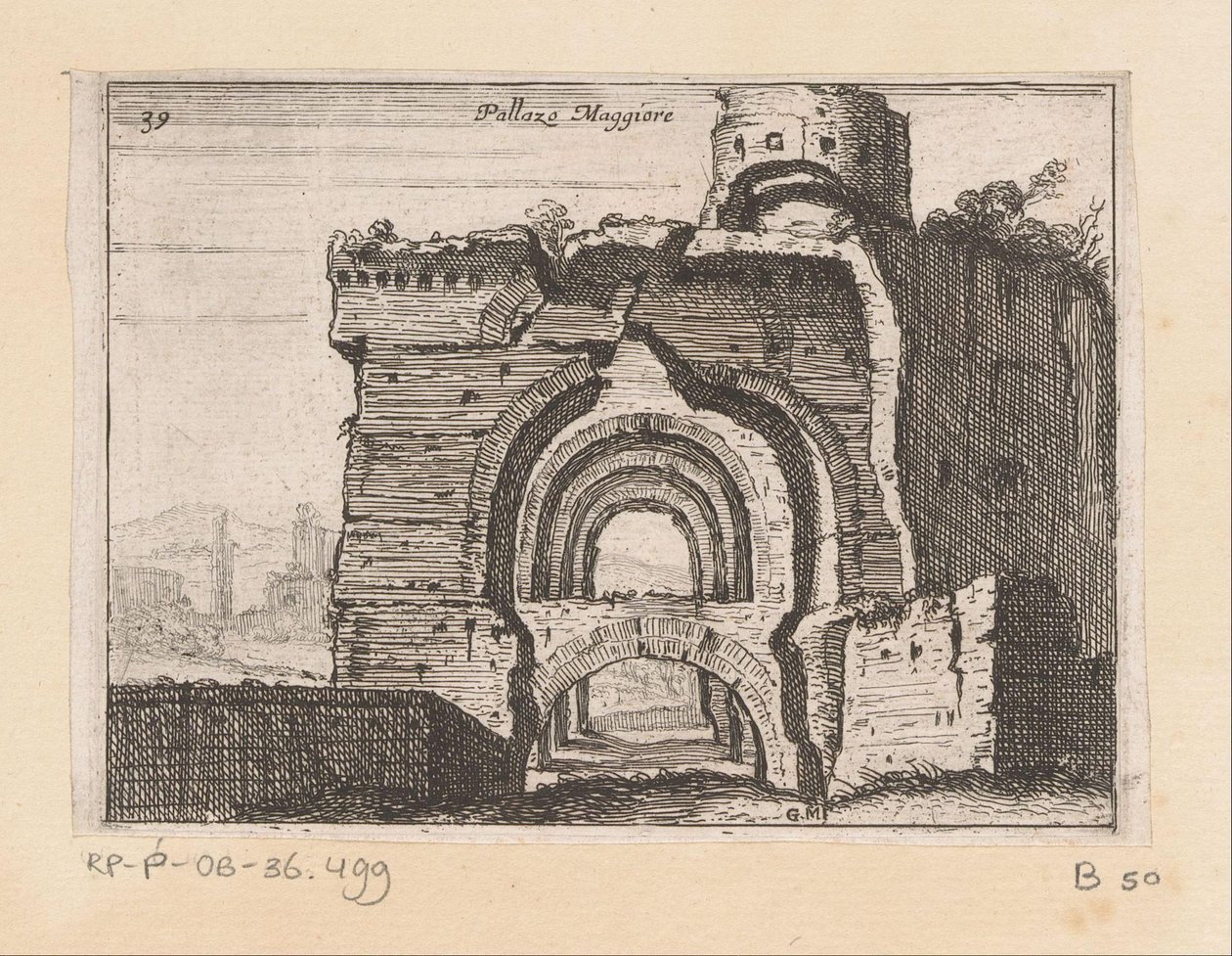 Palazzo Maggiore Pallazo Maggiore (nesne üzerindeki başlık) Gezichten op Roma (dizi adı) Roma